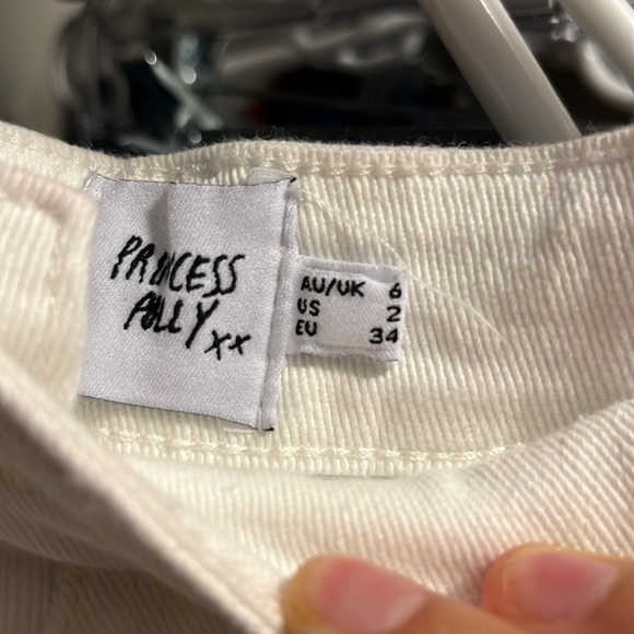 Princess Polly Jaz Denim Mini Skirt White - Picture 5 of 5
